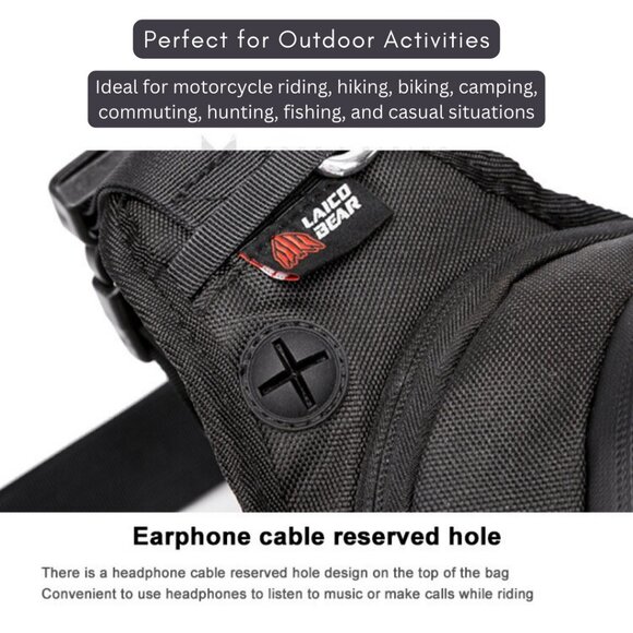 Half Face Neck Warmer Gaiter Mask & Leg Bag Waterproof Thigh Pouch Pack1 Combo - Picture 10 of 11